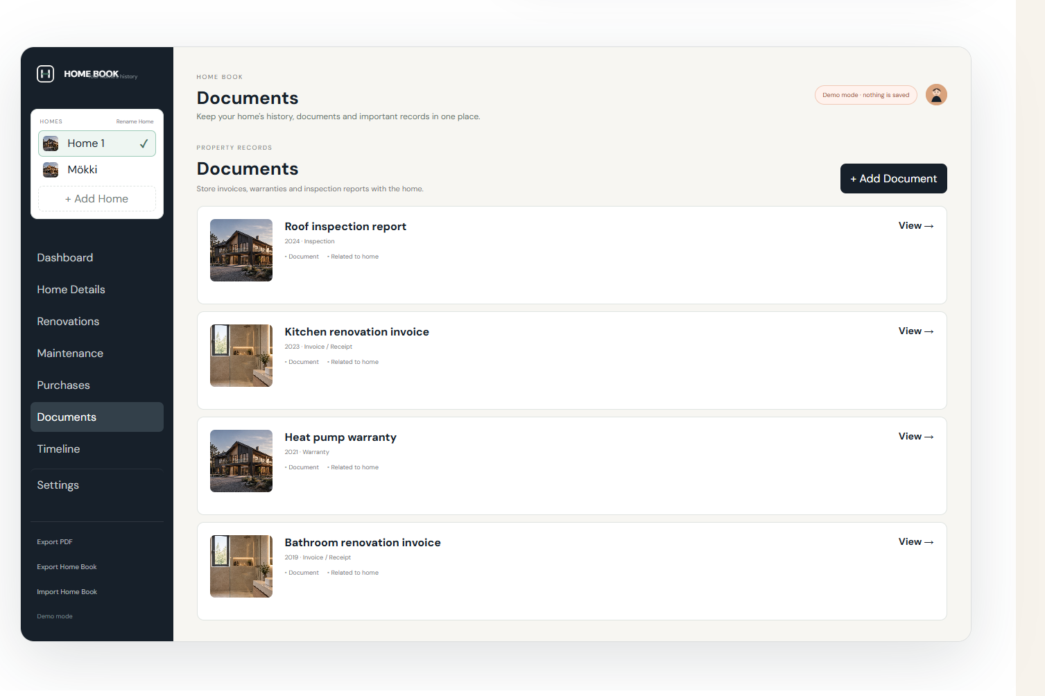 HomeBook Documents
