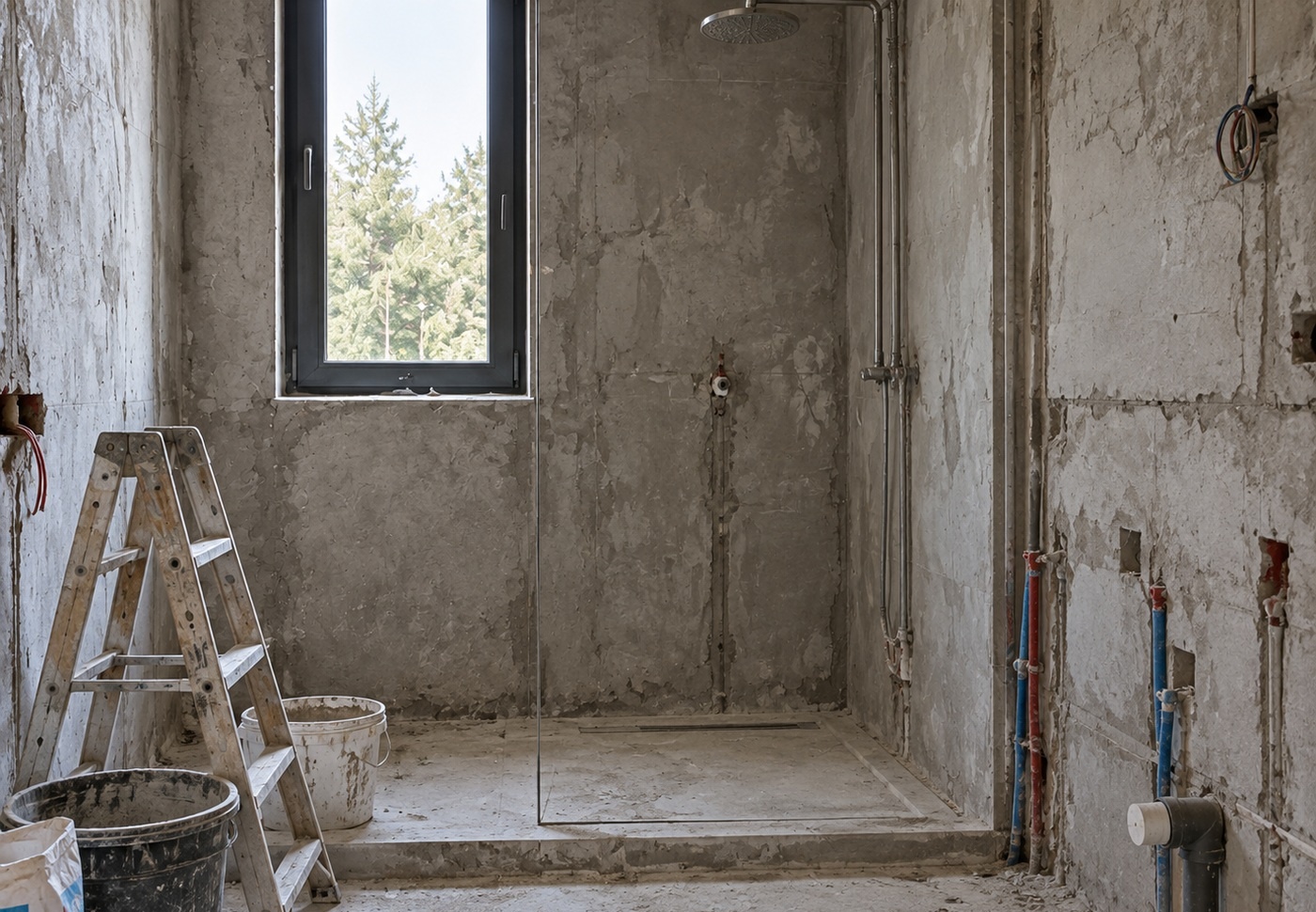 Bathroom during renovation